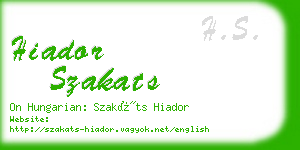 hiador szakats business card